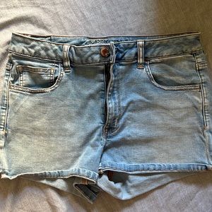 American Eagle AE Women’s Hi-Rise Shortie Super Super Stretch Jean Shorts sz. 14